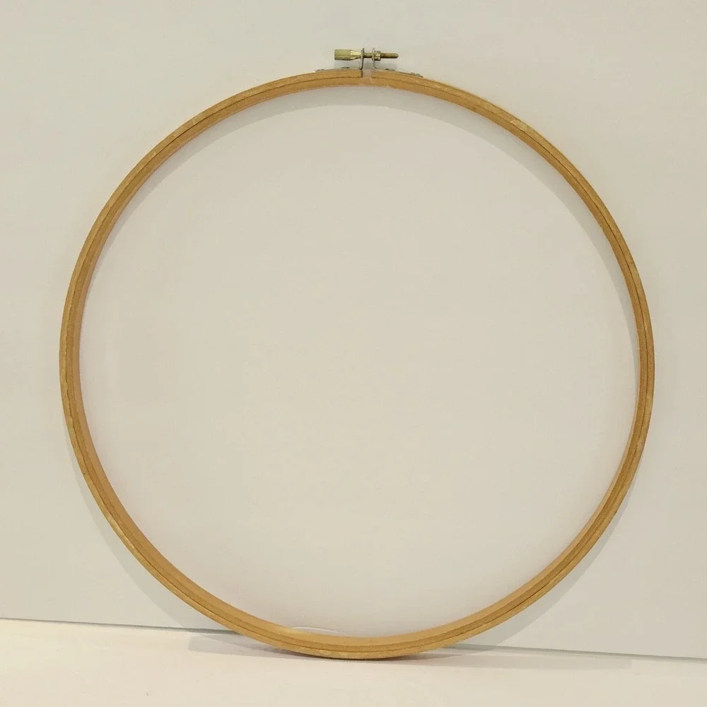 Vintage 6 Embroidery Hoops Wooden Metal Cork Plastic See Pictures Crafts